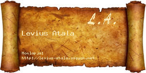 Levius Atala névjegykártya